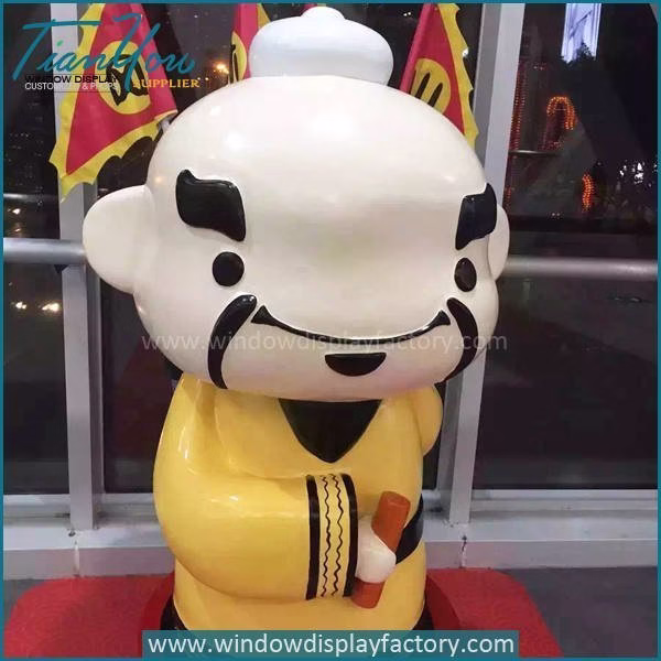 Chinese Style Giant Fiberglass Sage Statue Display