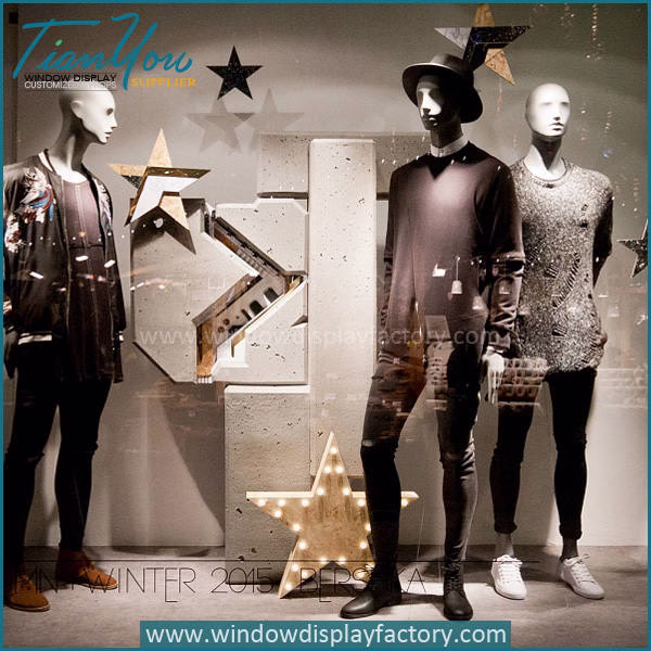 Cu tom Popular Star Clothe Shop Window Di play image