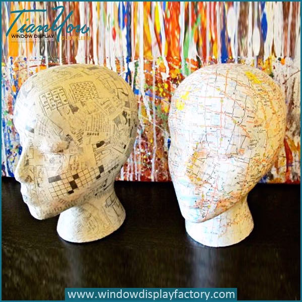 vintage re in new paper head mannequin
