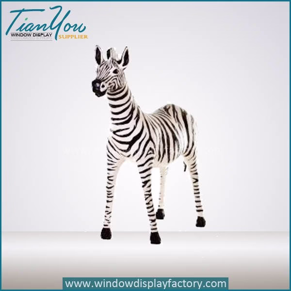 Theme Park Decorative Life Size Fibergla Zebra Statue image