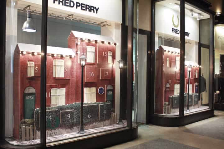 Fred Perry Christmas Window Display