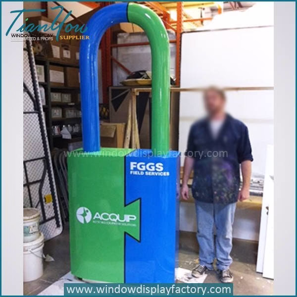 Latest Custom Decorative Giant Fiberglass Padlock Display