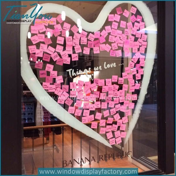 valentines window display