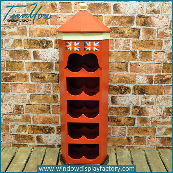 Modern Antique Wooden Round Fiberglass Wine Cabinet