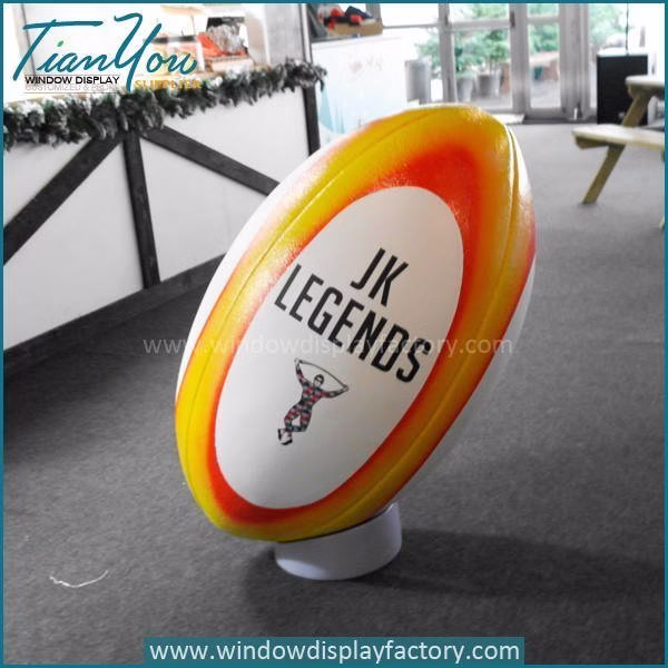 Durable Giant Fiberglas Rugby Ball Display Decoration