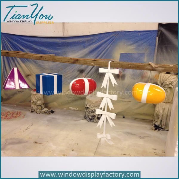 Various Colorful Giant Fiberglass Gift Boxes Decoration