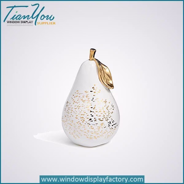 Decorative Fruit Artificial Fiberglass Fake Pear Display