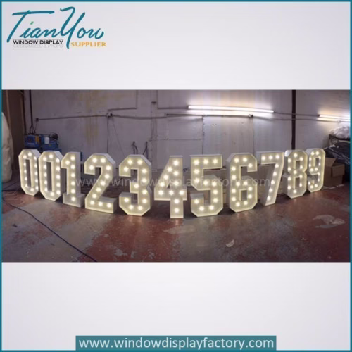 Popular Newest Giant Acrylic Number Lights Decoration