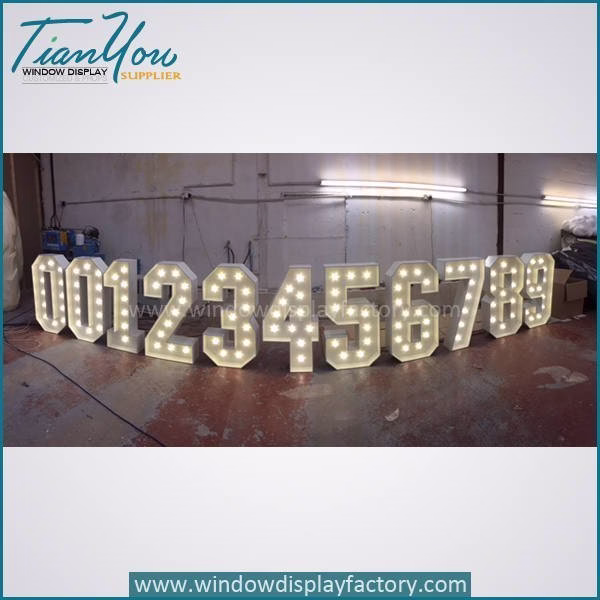 Popular Newest Giant Acrylic Number Lights Decoration