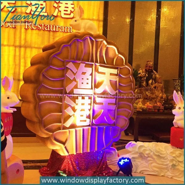 Adversting Custom Giant PVC Mooncake Display Props