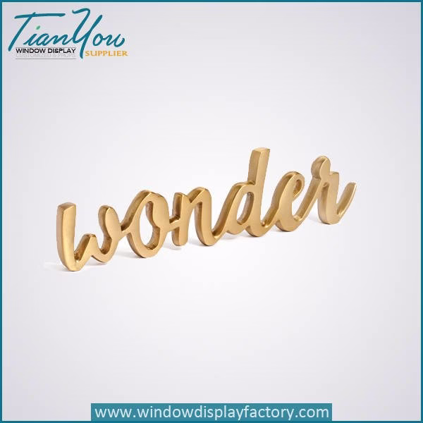 re in imitation copper golden wonder letter decoration2