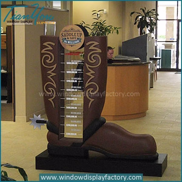 Newest Giant Fiberglass Boot Guide Post Display