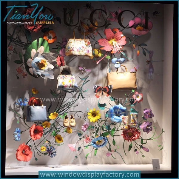 floral window display
