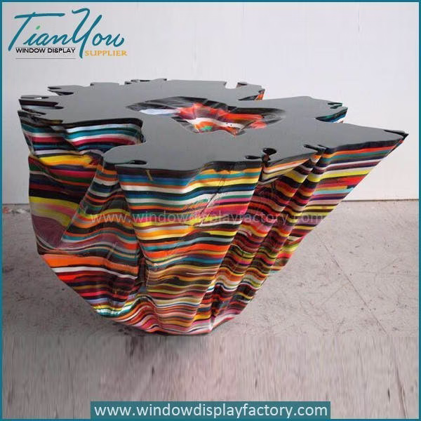 Special Rainbow Fiberglass Furniture Coffee Table