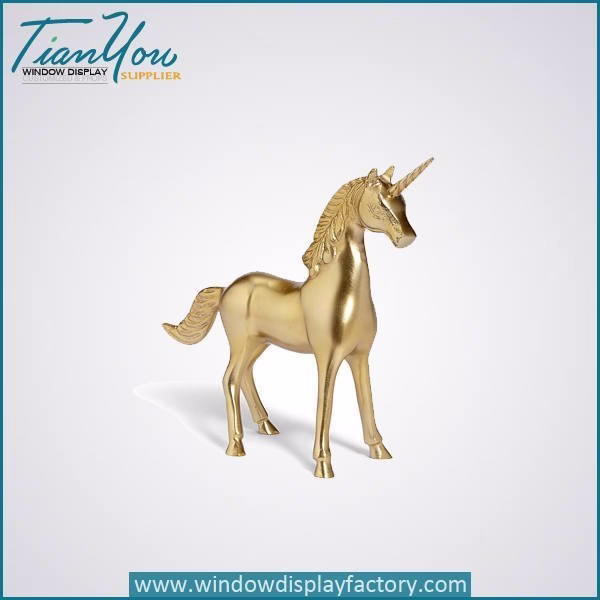 Unique Imitation Copper Resin Unicorn Craft Decoration