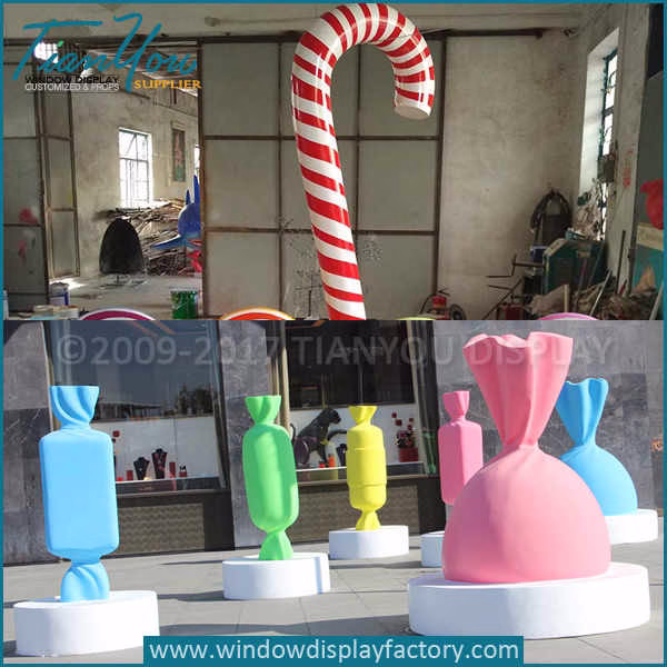 Custom christmas big candy cane decoration