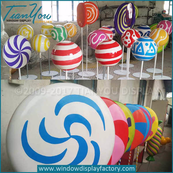 Custom decorative fake large lollipop prop