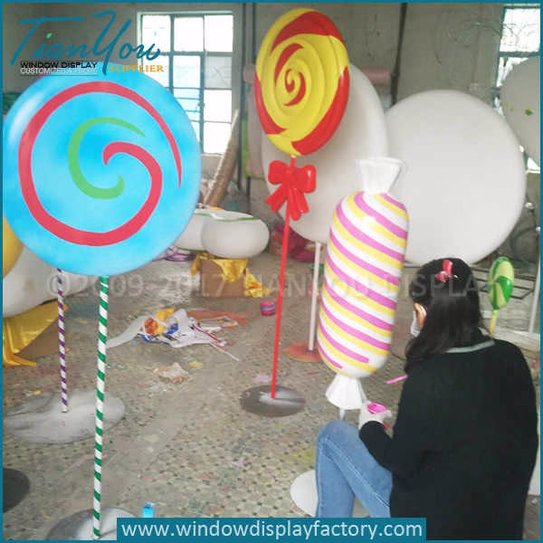 Custom decorative fake large lollipop prop