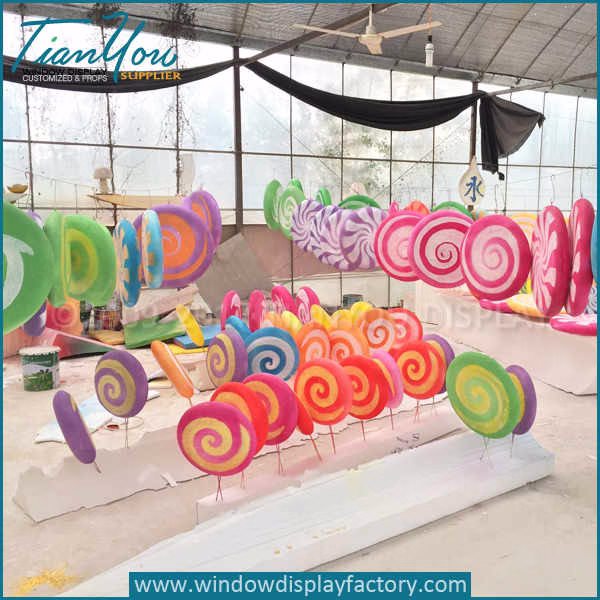 Custom decorative fake large lollipop prop