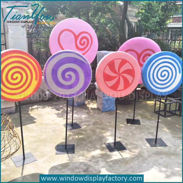 Custom decorative fake large lollipop prop