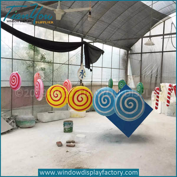 Custom decorative fake large lollipop prop