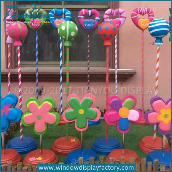 Cu tom heart big lollipop prop chri tma decoration