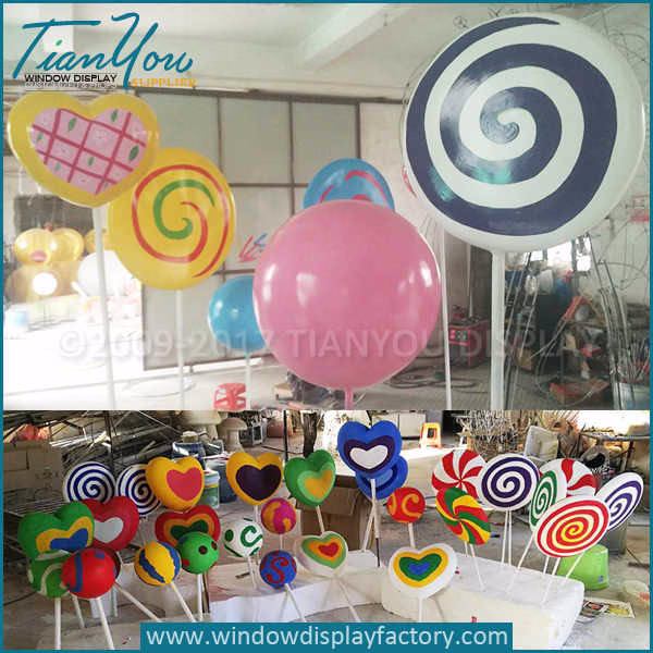 Custom heart big lollipops prop christmas decorations
