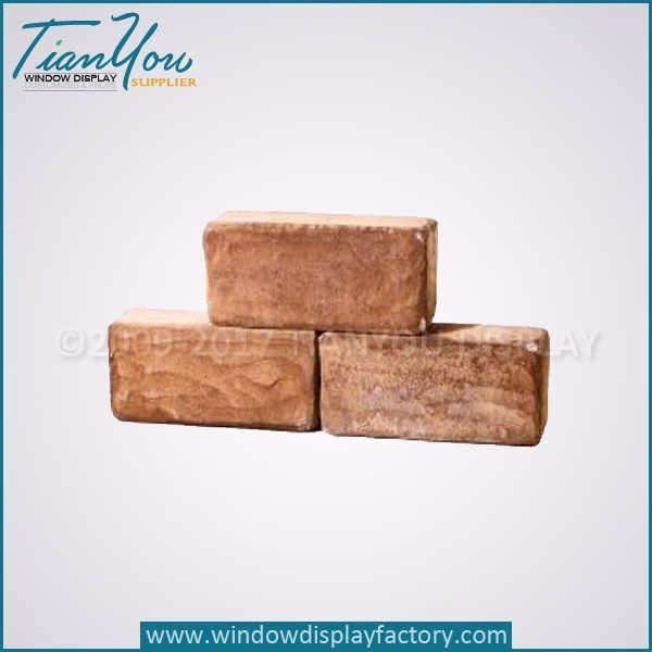Fake foam bricks decor