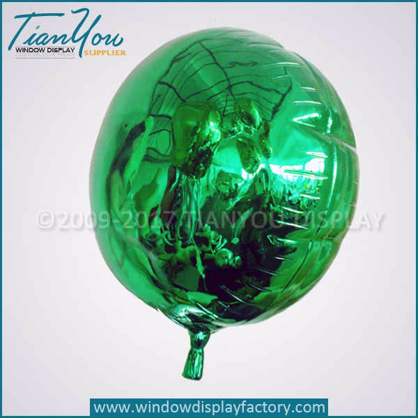 Resin foil green fake balloons props