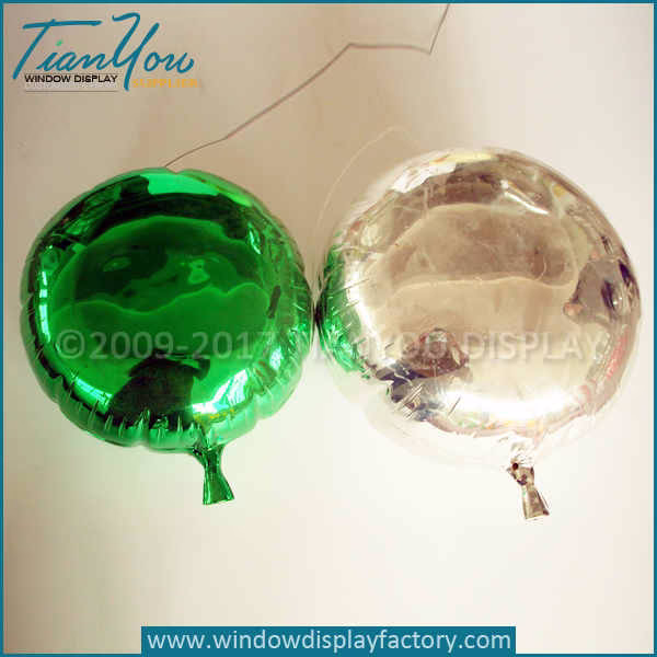 Resin foil green fake balloons props