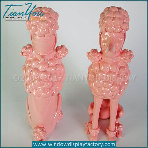 French poodle dog statues