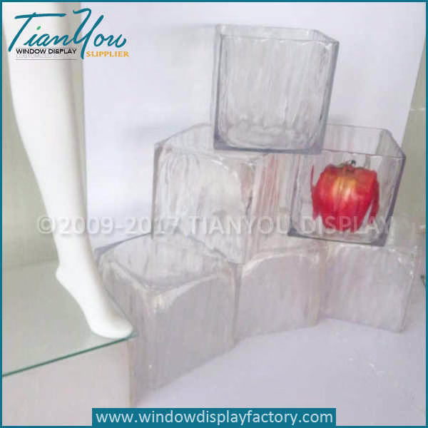 Transparent Artificial Fake Ice Cubes Display Prop