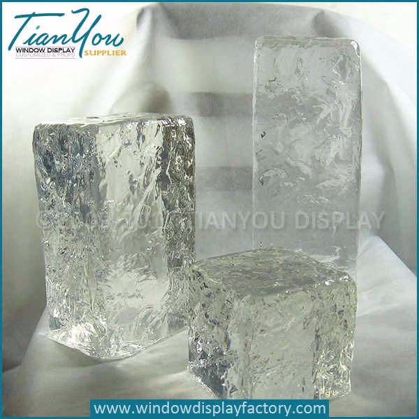 Resin large fake ice cubes for display